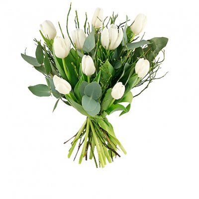 Vita Tulpaner - Tulpaner - Skicka blommor & presenter i %city%