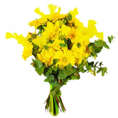 Påskbukett med fjädrar - Påskblommor - Skicka blommor