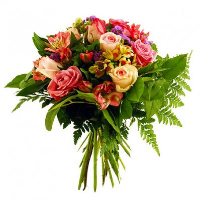 Rosa rosbukett - Buketter - Skicka Blombud %city%